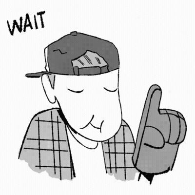 Black White Man Hat Thumbs Up Wait GIF