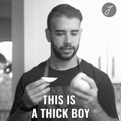 Black White Man Holding Onion This Is A Thick Boy GIF