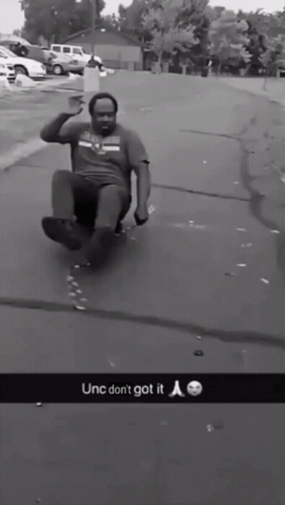 Black White Skateboarder Unc Don T Got It GIF