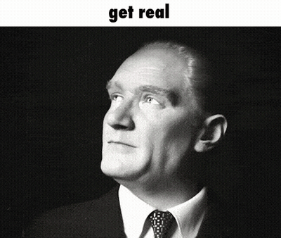 Black White Suited Man Saying Get Real GIF