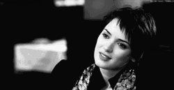 Black White Winona Ryder Smiling GIF