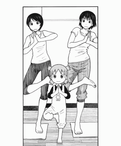 Black White Yoga Yotsuba Chan How So Good GIF