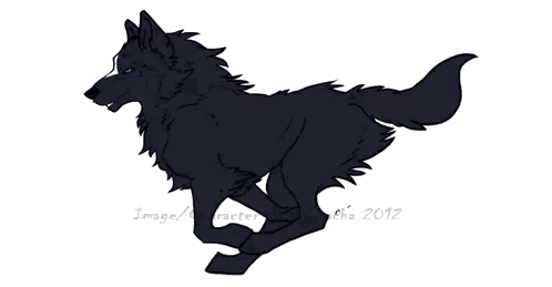 Black Wolf With Blue Eyes Mayasar Sticker