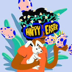 Black Woman Friends Good Morning Happy Easter GIF