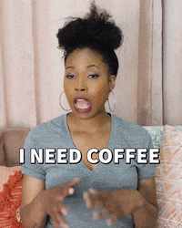 Black Woman Needs Coffee GIF