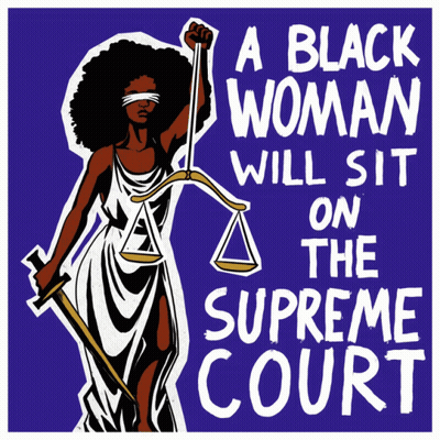 Black Woman Will Sit Supreme Court Lady Justice GIF