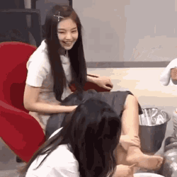 Blackpink Jennie Enjoying Foot Massage GIF