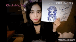 Blackpink Jisoo Showing Her Drawing GIF