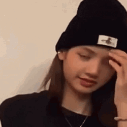 Blackpink Lisa Forehead Scratch GIF