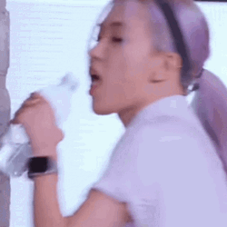 Blackpink Rose Cute Water Choke GIF
