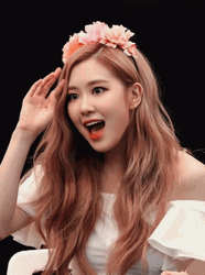 Blackpink Rose Floral Crown GIF