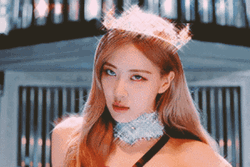 Blackpink Rose Staring Fiercely GIF