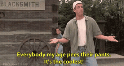 Blacksmith Man Says Everybody My Age Pees Pants GIF