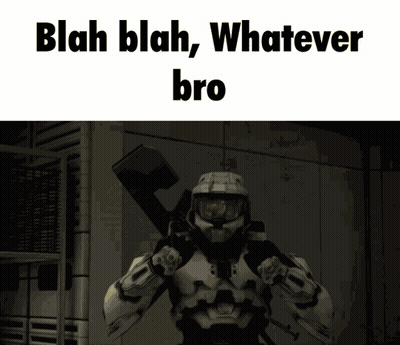 Blah Blah Whatever Bro Is Being Displayed On A Screen GIF