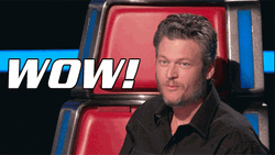 Blake Shelton Wowza With Contestant GIF