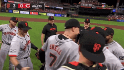 Blake Snell Hug Each Team Player GIF