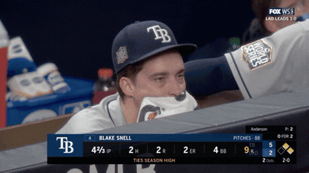 Blake Snell Looking Seriously GIF