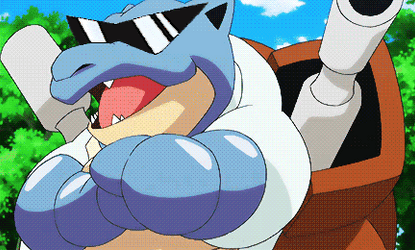 Blastoise Pokemon Wearing Dark Shades GIF