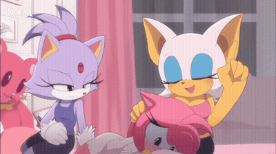 Blaze The Cat And Rouge The Bat Talking GIF