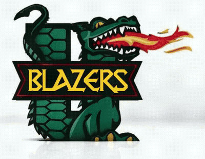 Blazers Logo With Green Dragon GIF