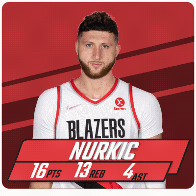 Blazers Nurkic 16 Pts 13 Reb 4 Ast GIF