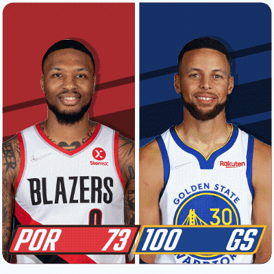 Blazers Player And Golden State Warriors Player GIF