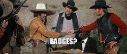 Blazing Saddles Hedley Lamarr Rejecting Badges GIF