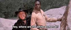 Blazing Saddles Jim And Bart Flirting GIF