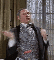 Blazing Saddles Mel Brooks Waving Fabric GIF