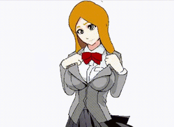 Bleach Anime Heart Chest Out  GIF