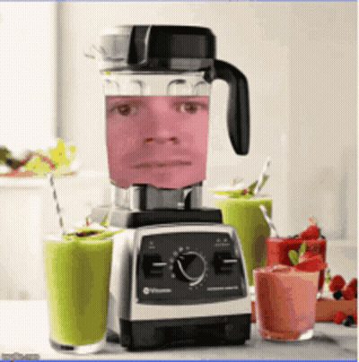 Blender With Man's Face GIF