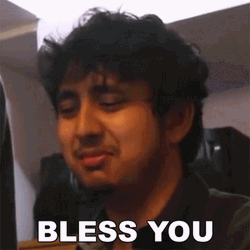 Bless You Sad Curly Man GIF