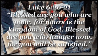 Blessed Are You Who Are Poor Sign GIF