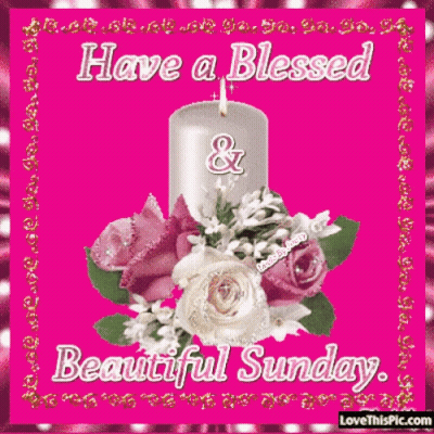 Blessed Beautiful Sunday Candle Roses GIF