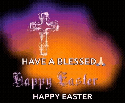 Blessed Happy Easter Cross GIF