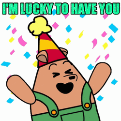 Blessed I'm Lucky To Have You Bear GIF