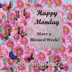 Blessed Monday Scattered Butterfly GIF