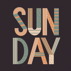 Blessed Shiny Sunday Letters Moving Art GIF