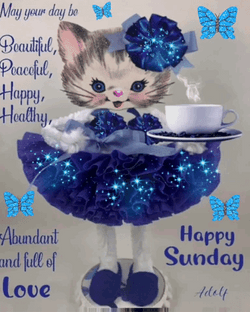 Blessed Sunday Glittery Kitty GIF
