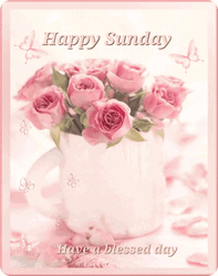 Blessed Sunday Pink Bouquet GIF