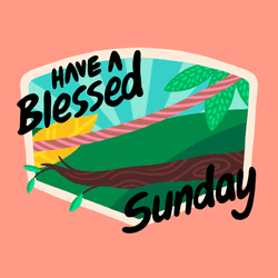 Blessed Sunday Sloth Chilling Clipart