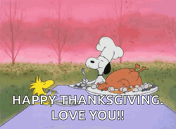 Blessed Thanksgiving Love You Snoopy GIF