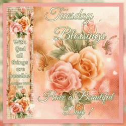 Blessed Tuesday Budding Peach Flowers GIF