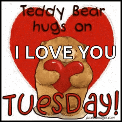 Blessed Tuesday Teddy Bear Hugs GIF