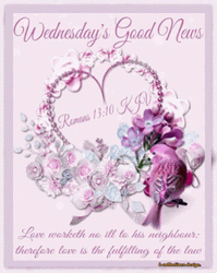 Blessed Wednesday Heart With Flowers GIF