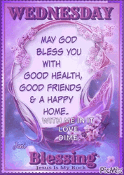 Blessed Wednesday Violet Background GIF