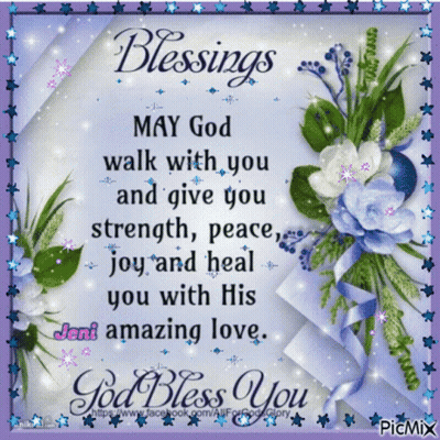 Blessings Card With God Walks With You GIF