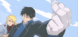 Blind Attack Roy Mustang Alchemist GIF