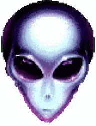 Blinking Et In A Gray Sticker GIF