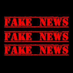 Blinking Red Word Fake News GIF